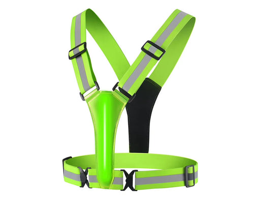 LED Running Vest USB Rechargeable Reflective Glowing Reflector Straps High Visibility Night Running Riding Clothing Elastic Band