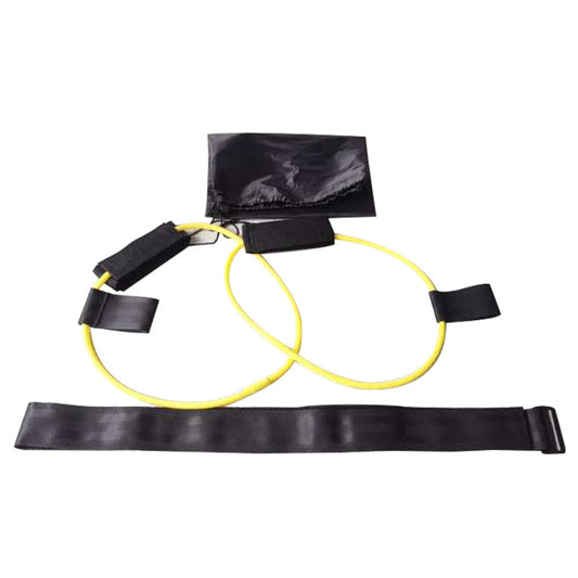 Premium Yoga Resistance Band met Voetsteunen – Full Body Home Workout Trainer - Geel 15 Pounds