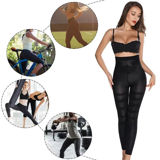 Women High Waist Leggings Tummy Control Shaper Compression Tight Pants Leg Shaping Legins Thigh anti Cellulite Slimming Panties