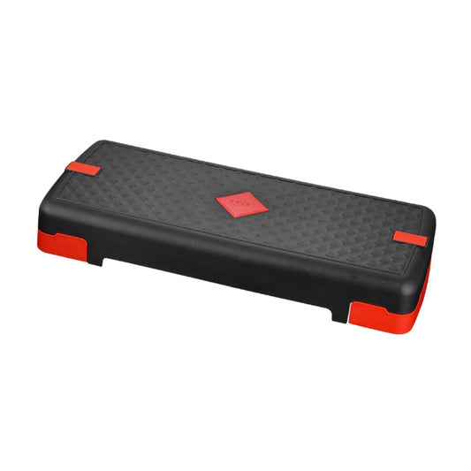 Verstelbare Aerobic Stepper - 68 cm breed - Zwart Rood