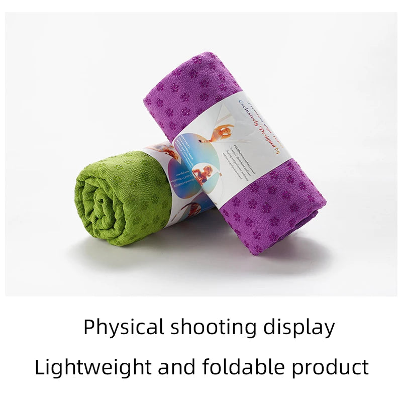 Yoga Towels, Hot and Spicy Yoga Mat Towels Featuring Grip Points to Absorb Sweat and Prevent Slipping, Suitable for Hot Yoga, Pi